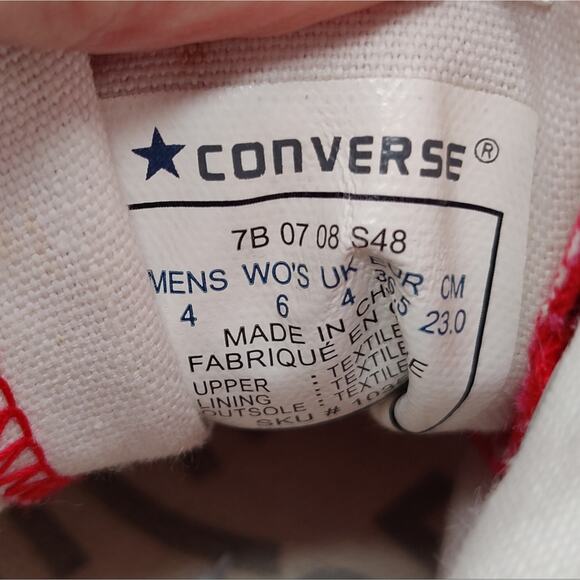 Vintage Pre-2K Red Converse Chuck Taylor All Star Tennis  Vintage Y2K Red (RED) Converse sz 6